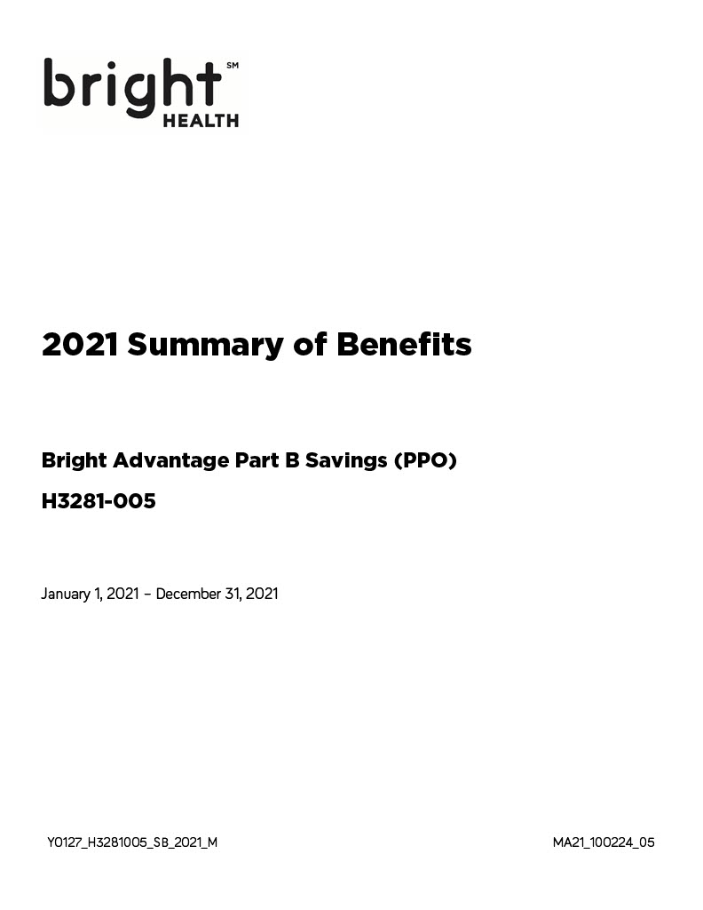 ENGLISH 2021 Bright Advantage Part B Savings H3281-005 (PPO)1024_1