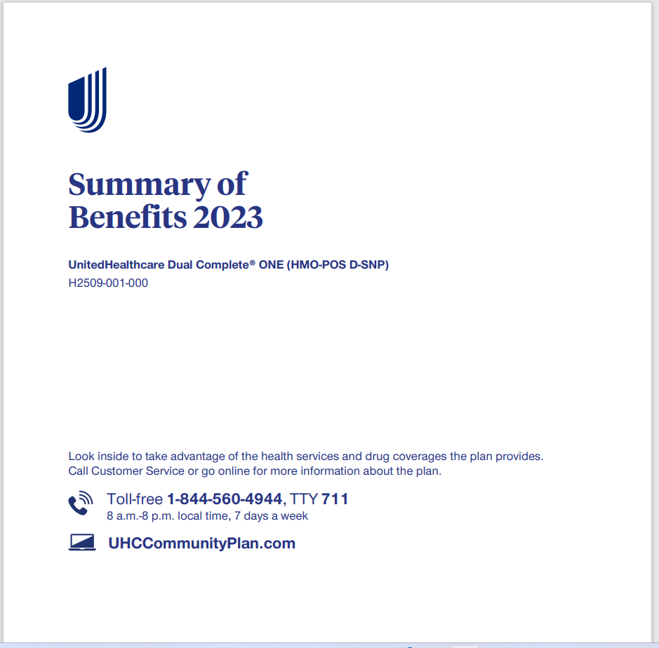 2023 United HealthCare Specific Plans