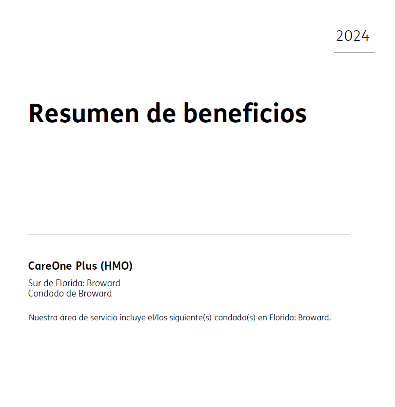 2024 CAREONE PLUS (HMO) H1019-001 BROWARD SPANISH CVR