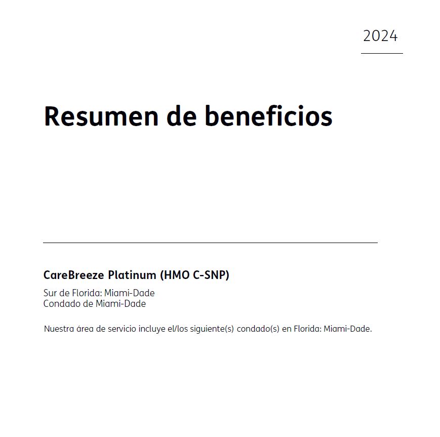2024 CAREPLUS CAREBREEZE PLATINUM (HMO C-SNP) H1019-123 MIAMI SPANISH CVR