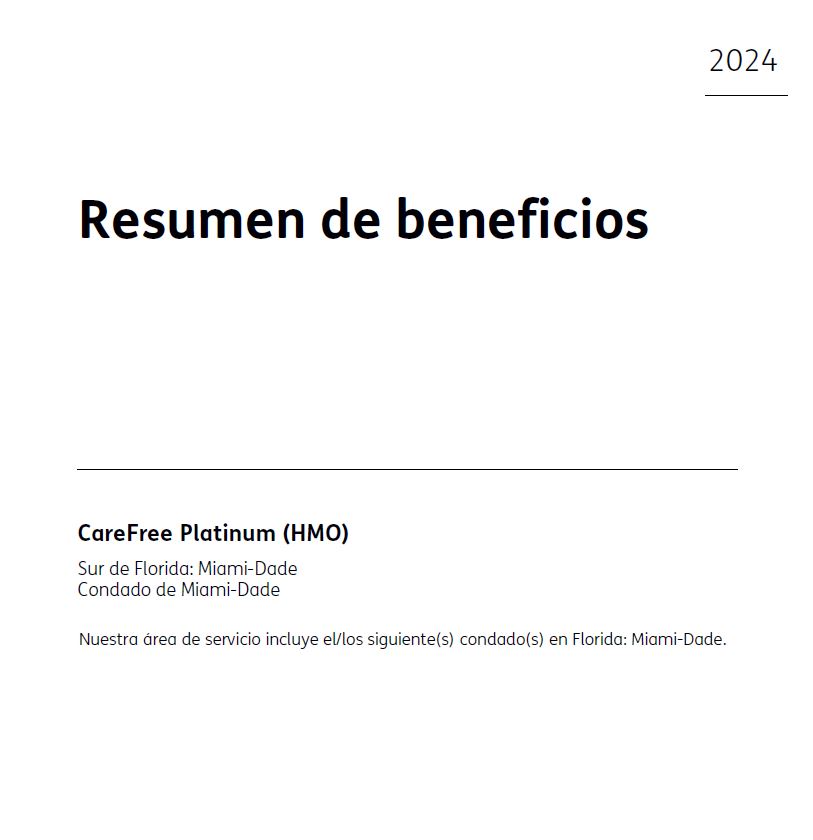 2024 CAREPLUS CAREFREE PLATINUM (HMO GIVEBACK $155) H1019-136 MIAMI SPANISH CVR