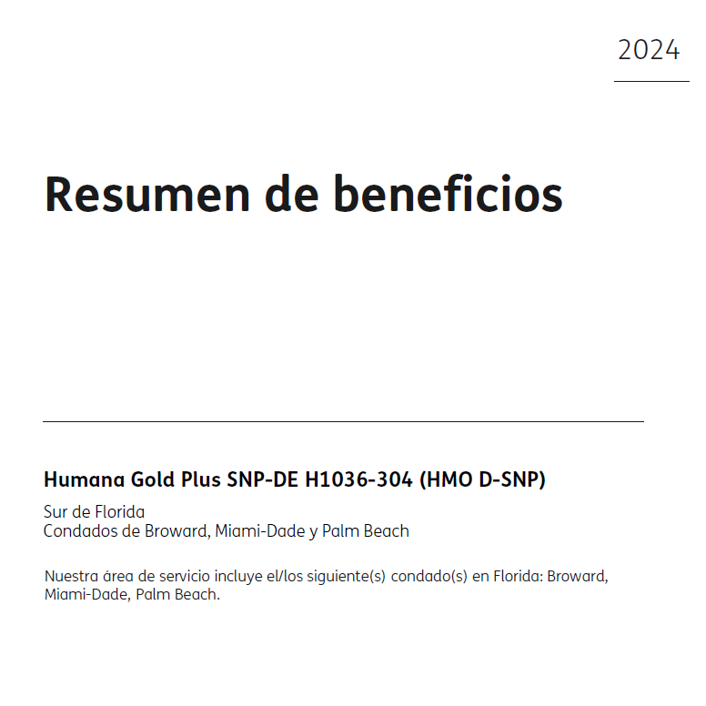 2024 HUMANA GOLD PLUS (HMO D-SNP) H1036-304 MIA BRO PB COVER SPANISH