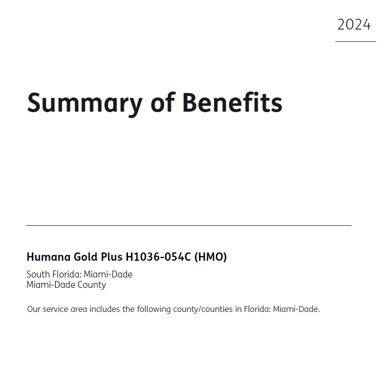2024 HUMANA GOLD PLUS (HMO) H1036.054 MIAMI DADE COVER ENGLISH