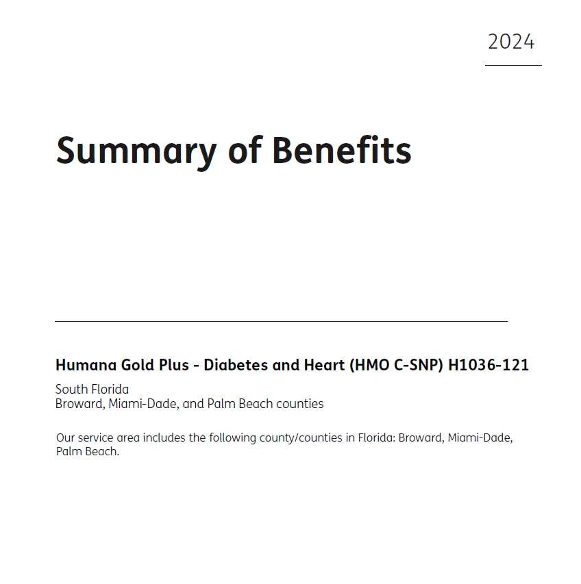 2024 HUMANA GP (HMO C-SNP) DIABETES & HEART H1036-121 MIA, BRO, PB ENGLISH COVER