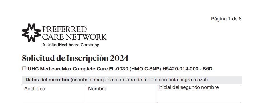 PCN SPANISH APPLICATION HMO D-SNP H5420-014